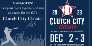 Clutch City Classic is a post-fall little league tournament co-hosted by Westbury, Bellaire and West U Little leagues.