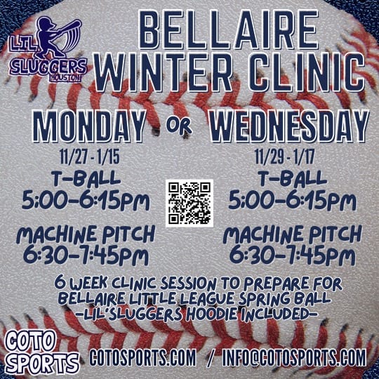 Lil Sluggers Winter Clinics Bellaire Little League